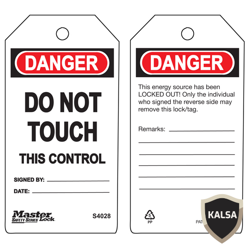 Master Control Tag Distributor Master Lock S4028 Guardian Extreme Safety Tag - PT. KALSA ...