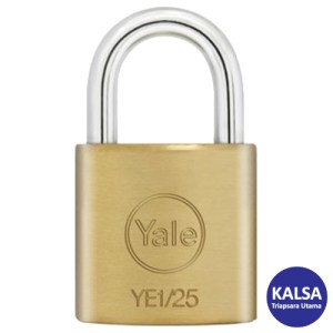 Yale YE1/25/113/1 Essential Series Indoor Brass Shackle 25 mm Security Padlock