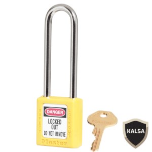 Master Lock 410LTYLW Yellow Keyed Different Safety Padlock Zenex Thermoplastic