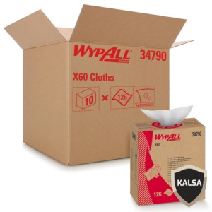 Kimberly Clark 34790 WypAll X60 Pop-Up Box Cloths Reusable Wipes
