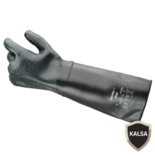 Ansell AlphaTec 19024 Chemical and Heat Resistant Glove, Neoprene