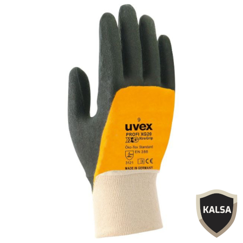 Uvex profi XG20A, 3 paia di guanti antiscivolo per zone