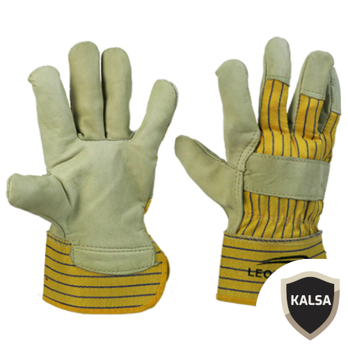 Leopard LPG 009 Length 10” Cotton Full Grain Leather Glove