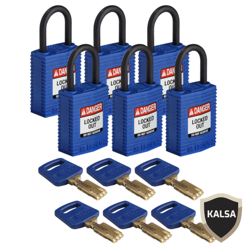 150210 Blue Keyed Differently Safe-Key Nylon Compact Padlock Brady - PT ...