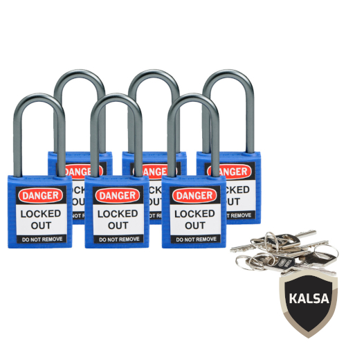 814124 Blue Keyed Differently Traditional Nylon Compact Padlock Brady ...
