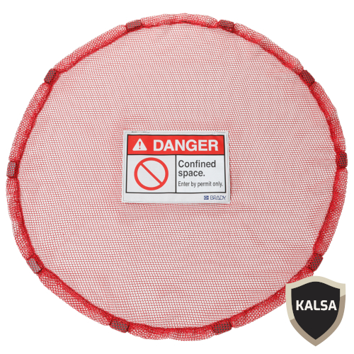 151075 Red Confined Space Safety Covers Magnetic Non-Lockable Brady ...
