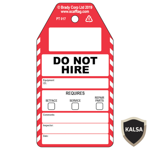 Process Opening Point Tags 306734 Black On Red, White Process Tags Do Not Hire Brady - PT. KALSA ...