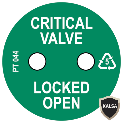 Process Line Break Tag 306761 White On Green Process Tags Critical Valve Locked Open Brady ...