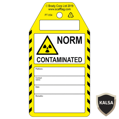 306771 Black On White, Yellow Process Tags Norm Contaminated Brady - PT ...