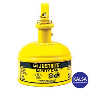 Justrite 10011 Type I Yellow Small Capacity Trigger Safety Container